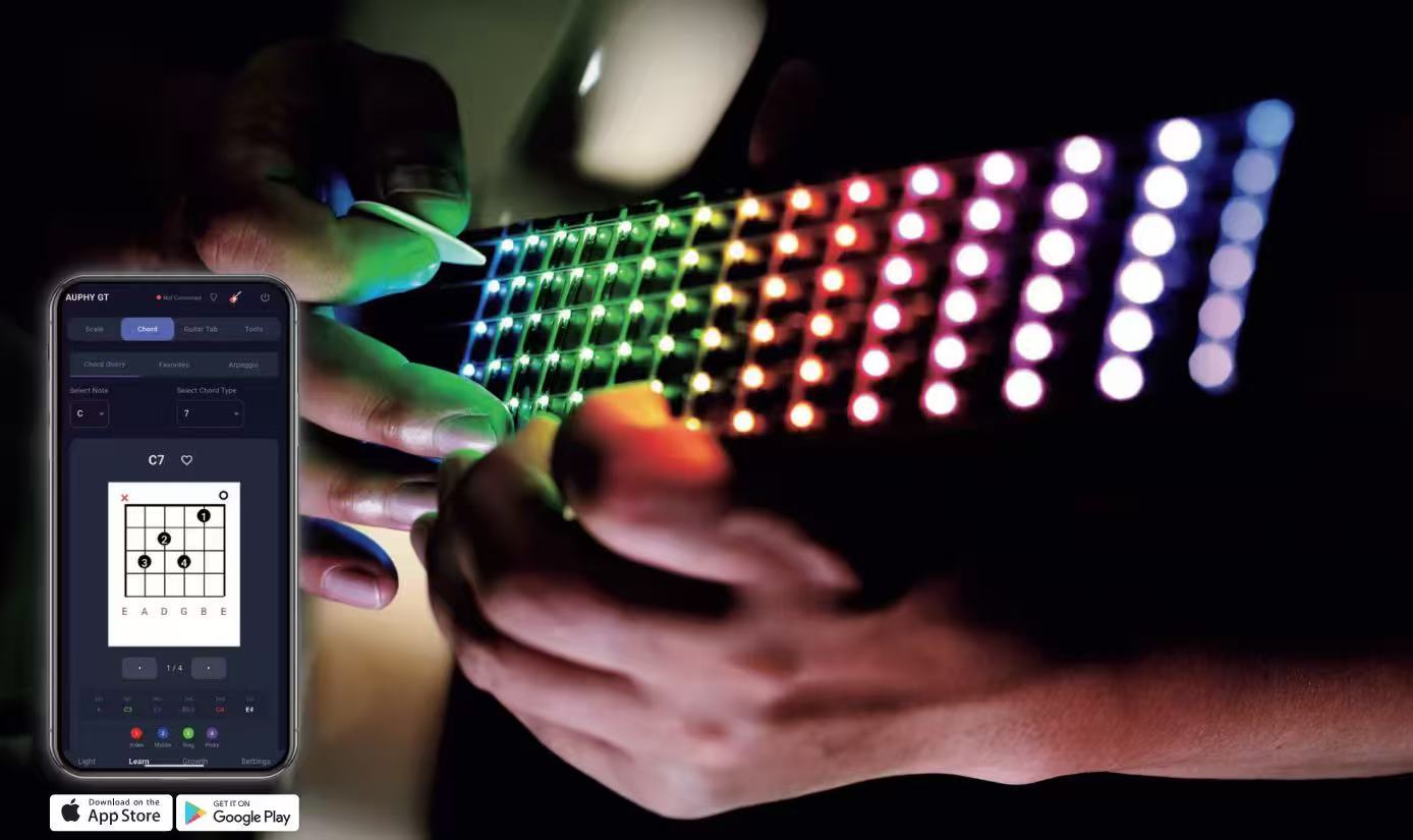 AUPHY GT Smart Guitar Learning System SCT-86PRO guitar fretboard light