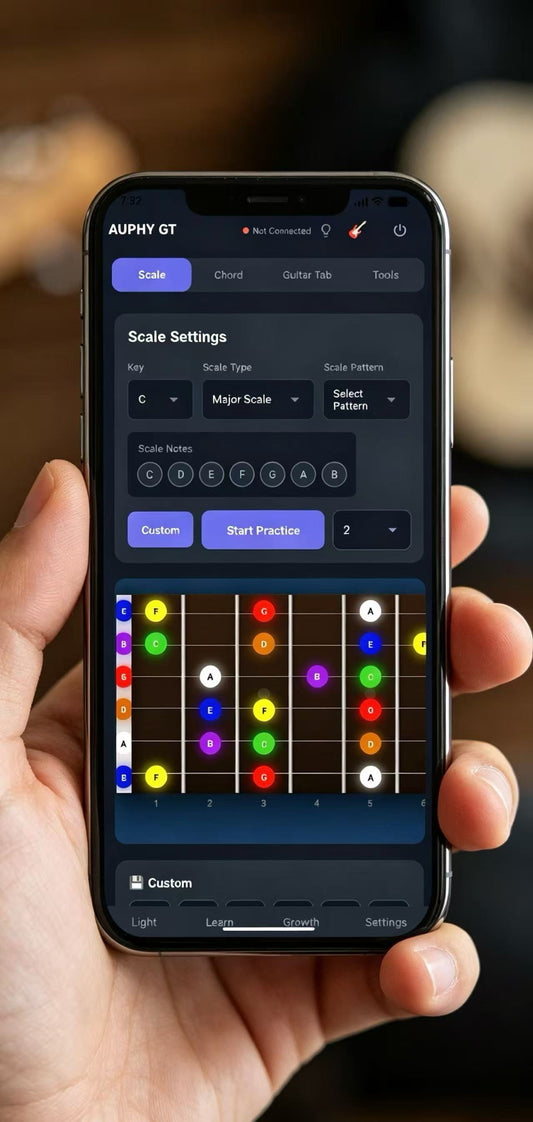 AUPHY GT Smart Guitar Learning System SCT-86PRO guitar fretboard light