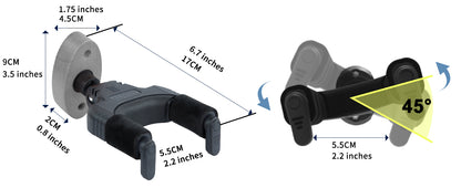 Guitar Wall Mount Auto Lock,Guitar Wall Holder with Nitro-Safe Velvet,Universal Compatibility for All Headstocks and Neck Widths Supports Acoustic, Electric, and Bass Guitars