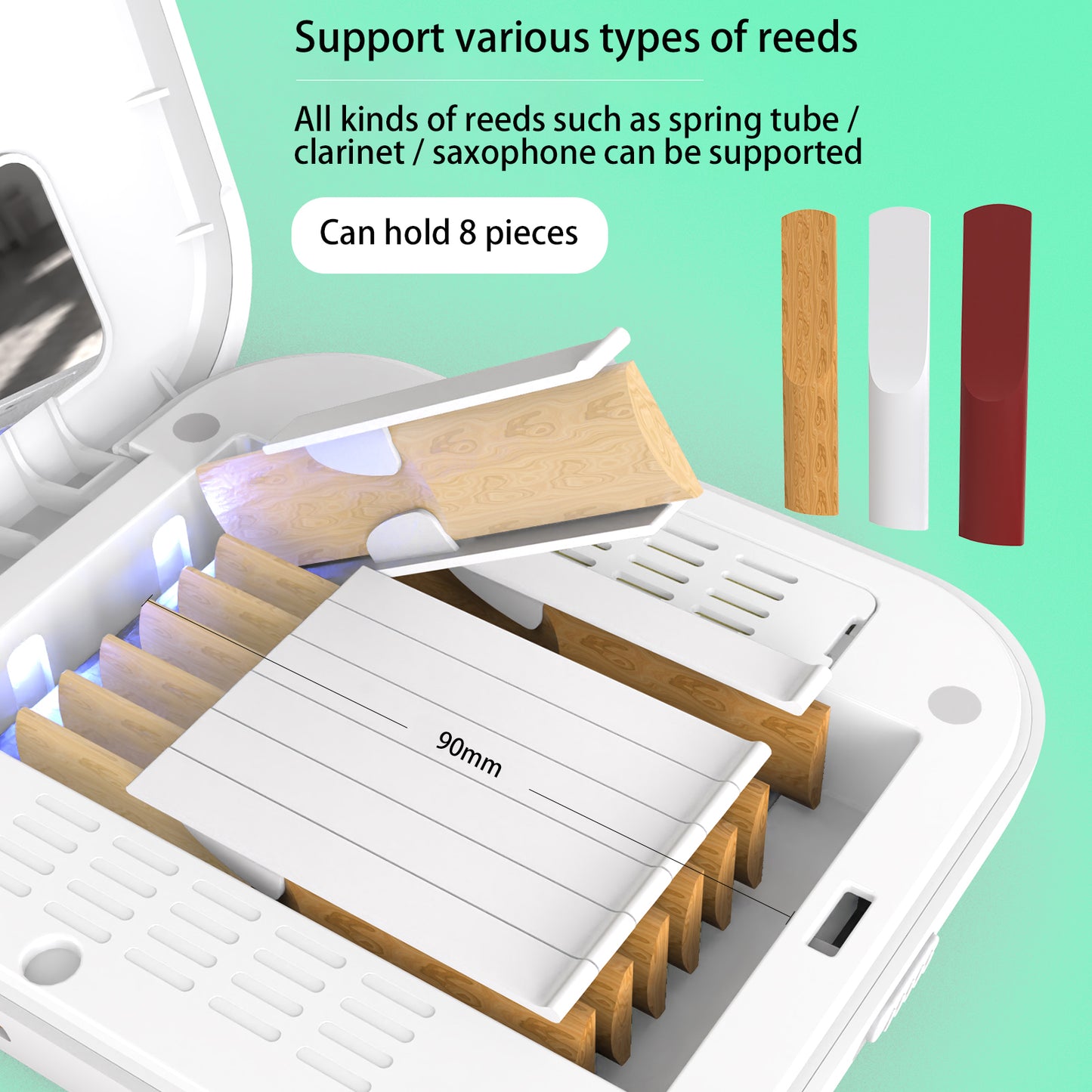 Auphy Solo Sax Reeds Reed case Guard for Alto, Tenor, Soprano Saxophone Reeds