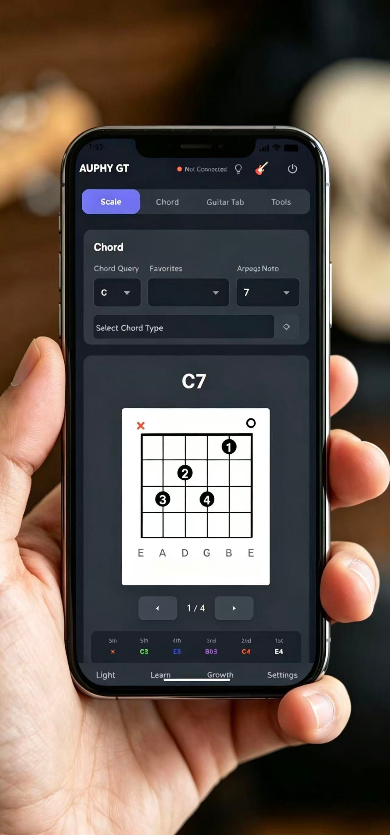 AUPHY GT Smart Guitar Learning System SCT-86PRO guitar fretboard light